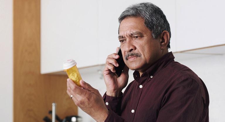 Man calls doctor for questions on his prescription