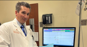 Argyrios Stampas, MD, MS, leads the Houston site of a clinical trial investigating a modified herpes virus that targets spinal cord nerve cells to treat neurogenic bladder in people with spinal cord injury. (Photo by UTHealth Houston)